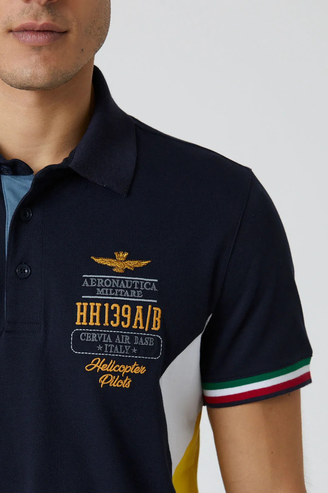 15th Wing Polo Tricolor Details