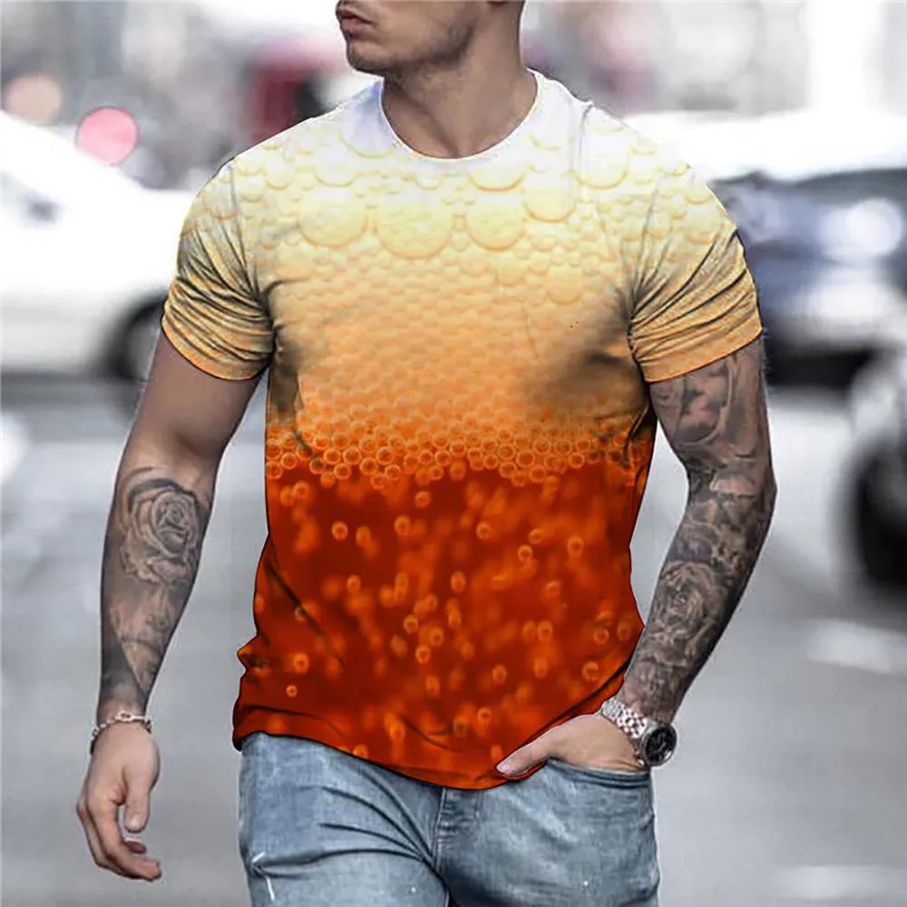 3D Graphic Printed Short Sleeve Shirts Dink
