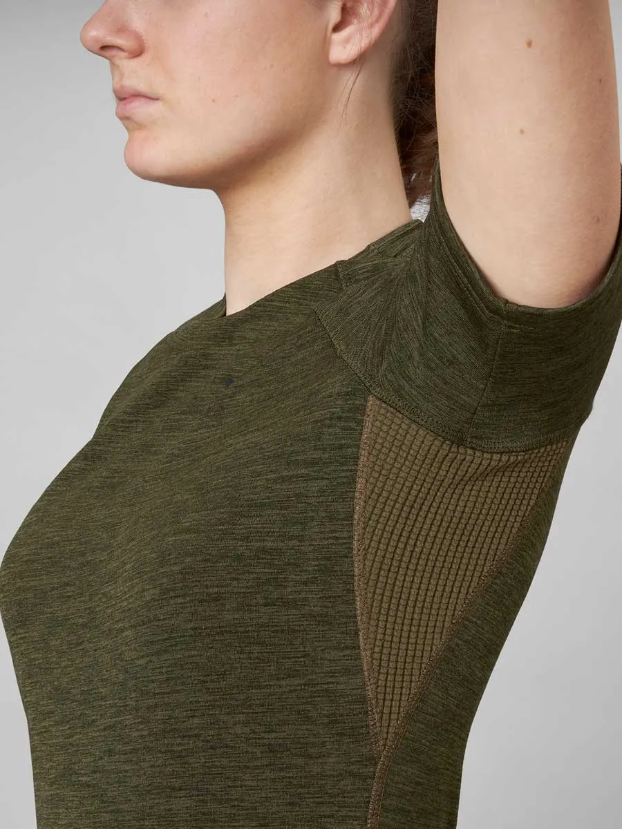 50% OFF - SEELAND Active Short Sleeve T-shirt - Ladies - Pine Green - Size: 2XL