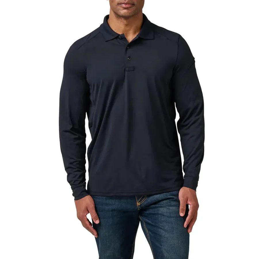 5.11 Helios Long Sleeve Mens Polo Shirt - Dark Navy