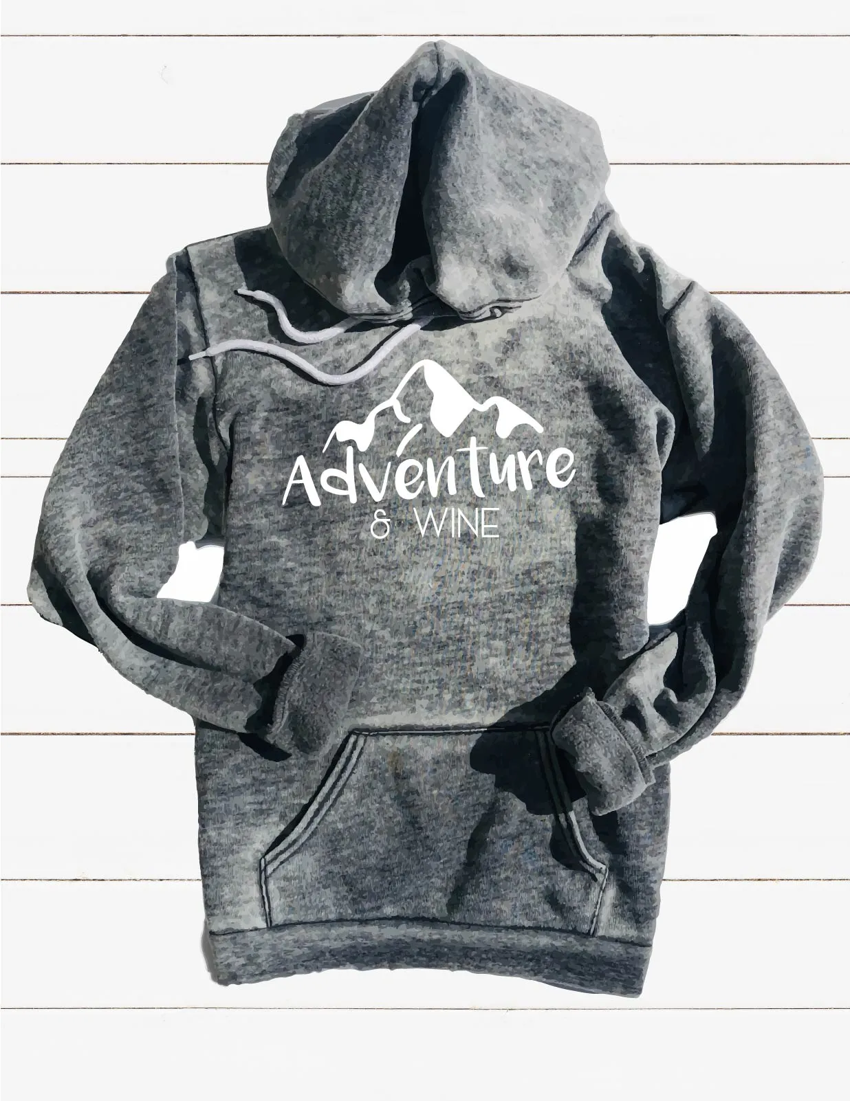 Adventure And Wine Sweatshirt | Unisex Burnout Hoodie