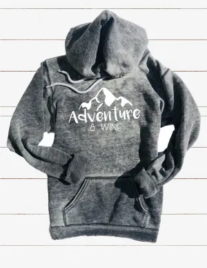 Adventure And Wine Sweatshirt | Unisex Burnout Hoodie