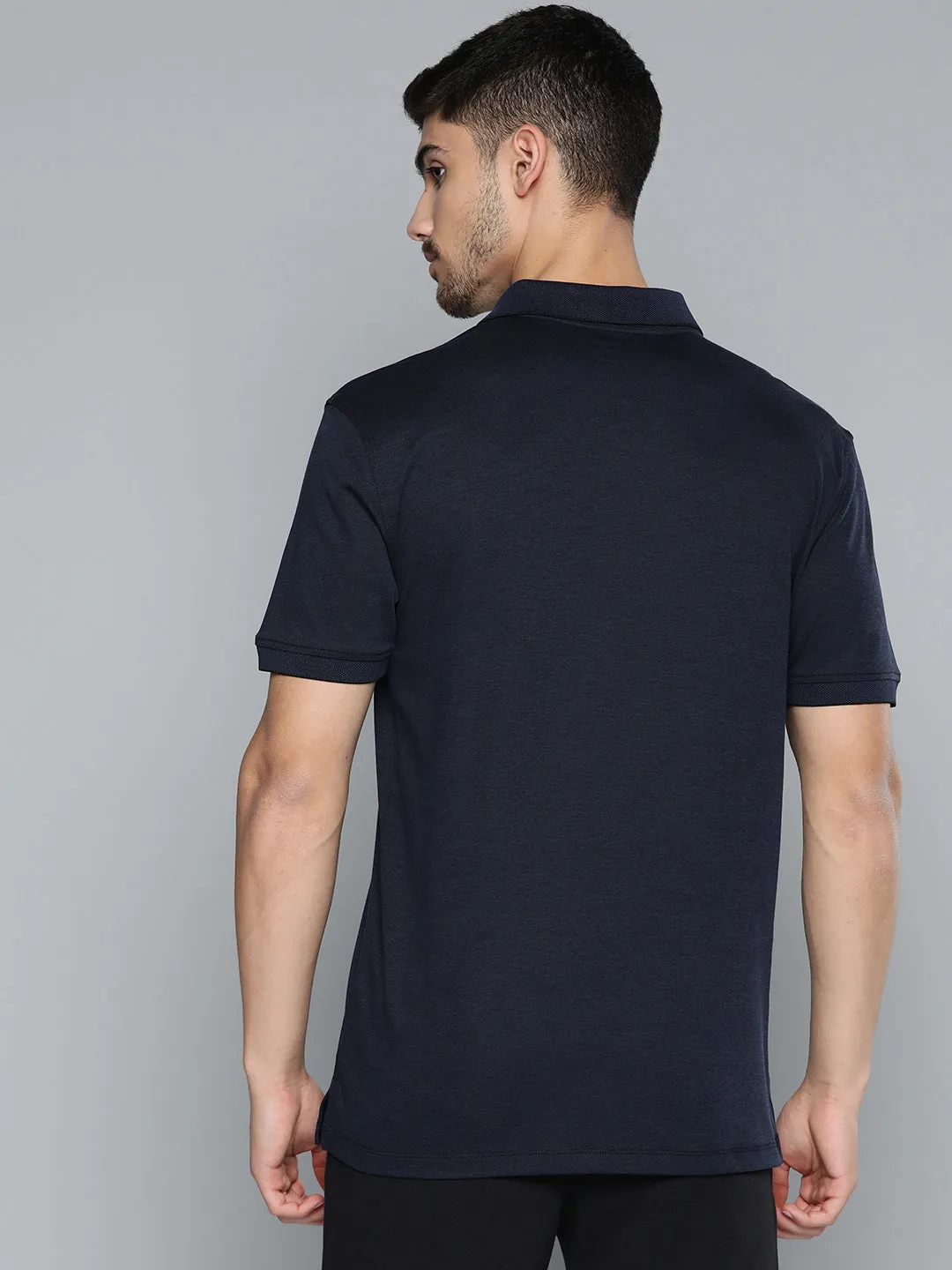 Alcis Men Polo Collar Anti Static Slim Fit Sports T-shirt