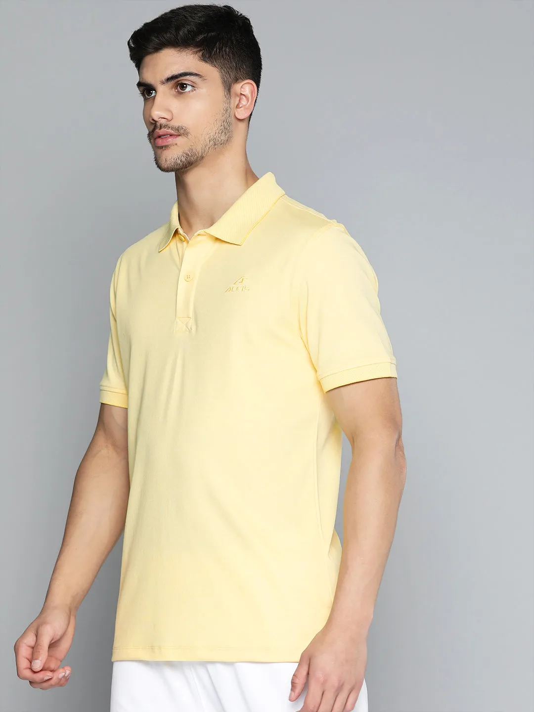 Alcis Men Polo Collar Anti Static Slim Fit Sports T-shirt