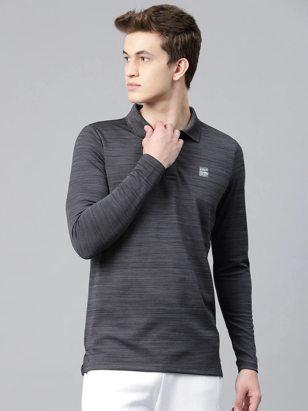 Alcis Men Polo Collar Anti Static Slim Fit T-shirt