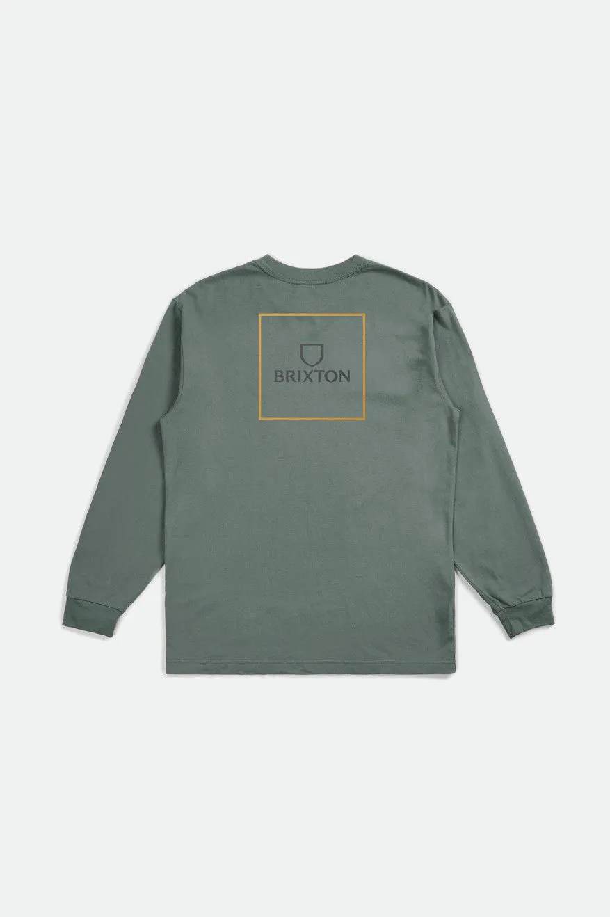 Alpha Square L/S Standard Tee - Dark Forest