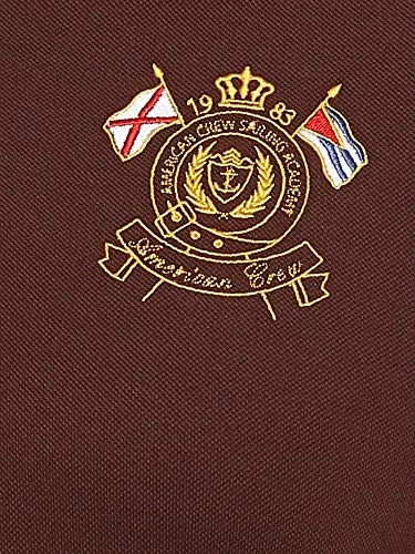 AMERICAN CREW Men's Polo T-Shirt (Dark Brown-AC385-M)