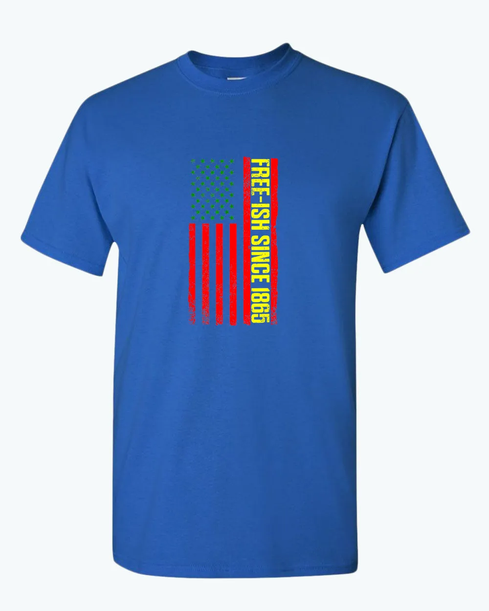 American flag juneteenth t-shirt green yellow red flag tees