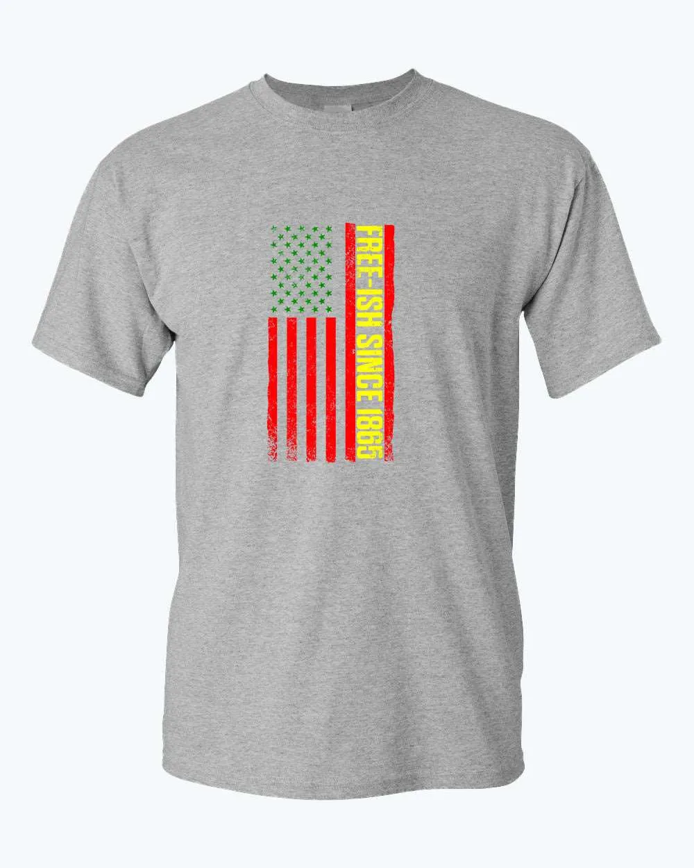 American flag juneteenth t-shirt green yellow red flag tees