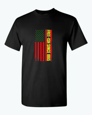 American flag juneteenth t-shirt green yellow red flag tees