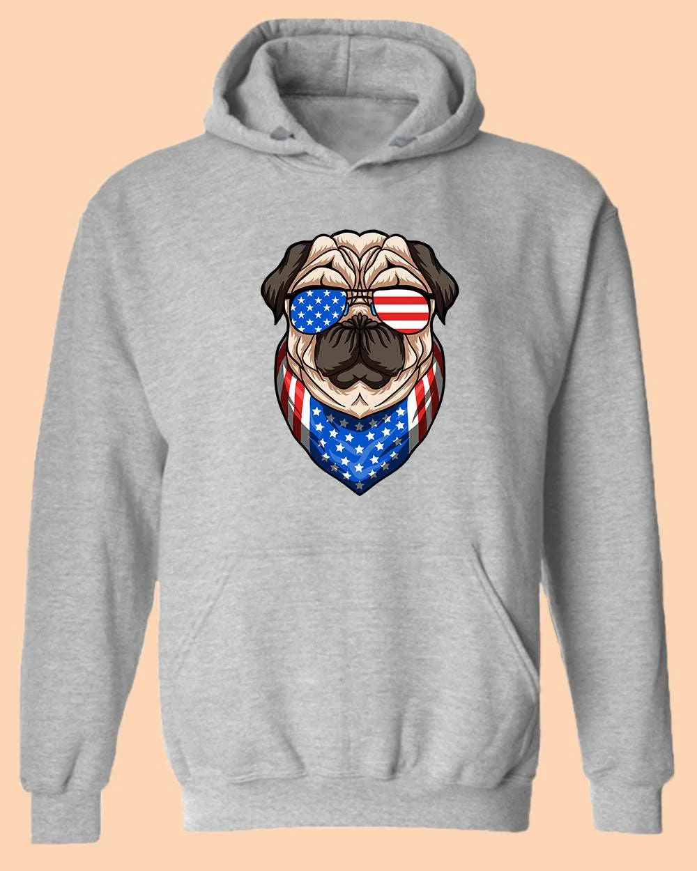 American hoodie USA Flag with Dog hoodie