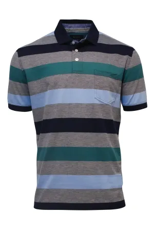 Back Bay Striped Pique Polo