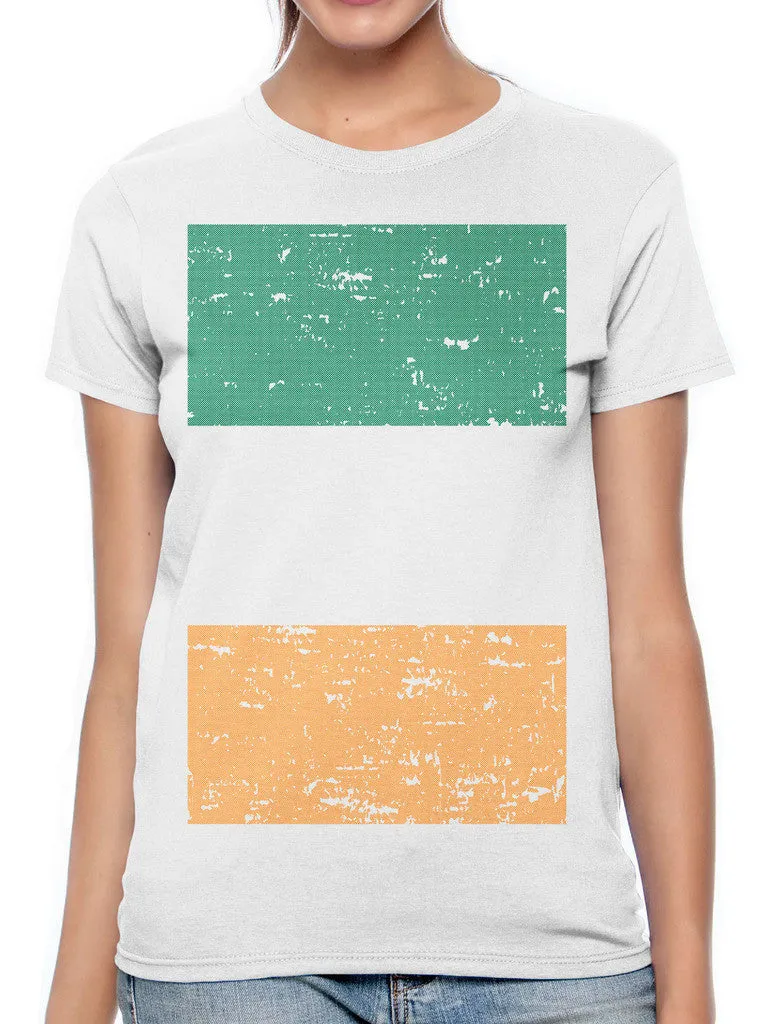 Big Faded Ireland Flag Women's T-shirt