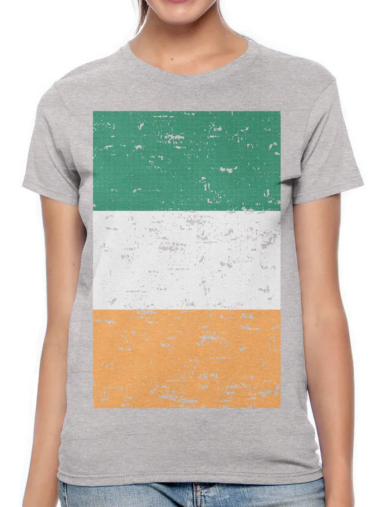 Big Faded Ireland Flag Women's T-shirt