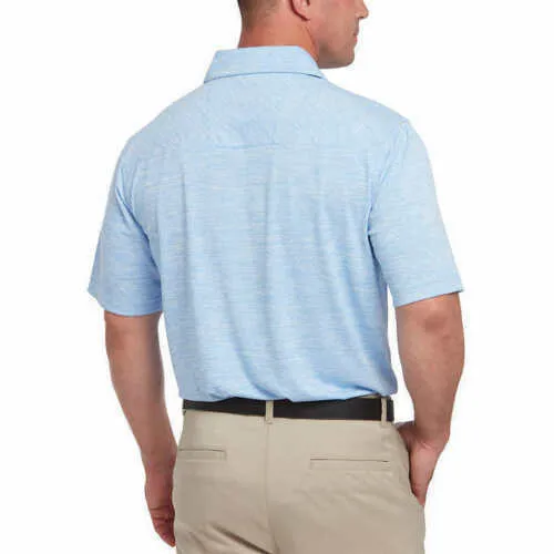 Bolle Men's Short Sleeve Heather 3 Button Golf Polo Shirt MARINA HEATHER