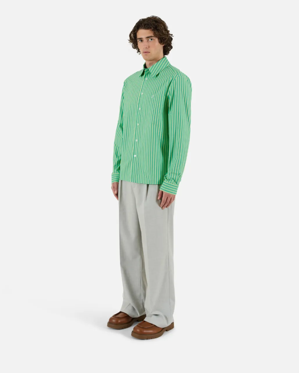 Breeze Poplin Button Up - Neptune Green