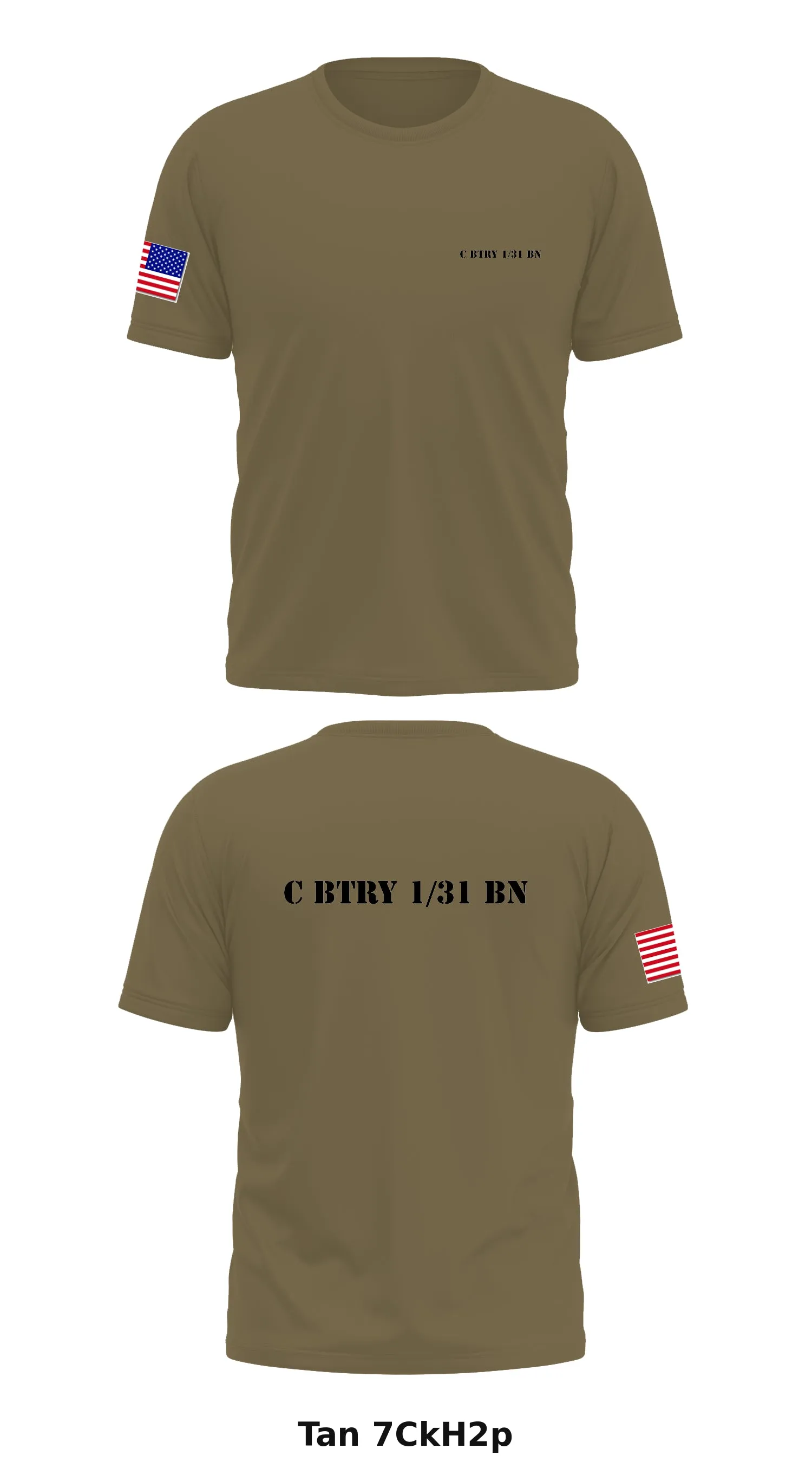 C BTRY 1/31 BN Store 1 Core Men's SS Performance Tee - 7CkH2p