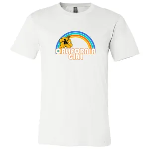 California Girl Rainbow Hibiscus Asst Colors Mens Lightweight Fitted T-Shirt/tee