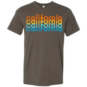 California Rainbow Stack Asst Colors Mens Lightweight Fitted T-Shirt/tee