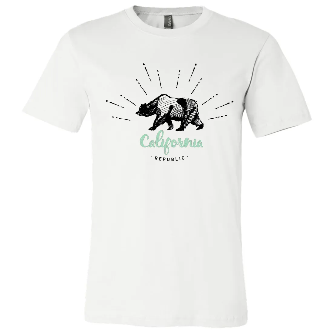 California Republic Stencil Asst Colors Mens Lightweight Fitted T-Shirt/tee