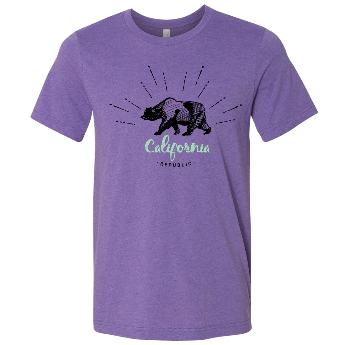 California Republic Stencil Asst Colors Mens Lightweight Fitted T-Shirt/tee