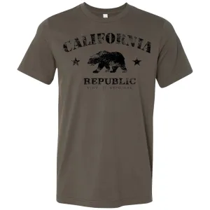 California Republic Vintage Original Asst Colors Mens Lightweight Fitted T-Shirt/tee