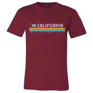 California Republic Vintage Stripe Asst Colors Mens Lightweight Fitted T-Shirt/tee