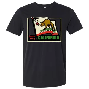 California Vintage State Flag Asst Colors Mens Lightweight Fitted T-Shirt/tee