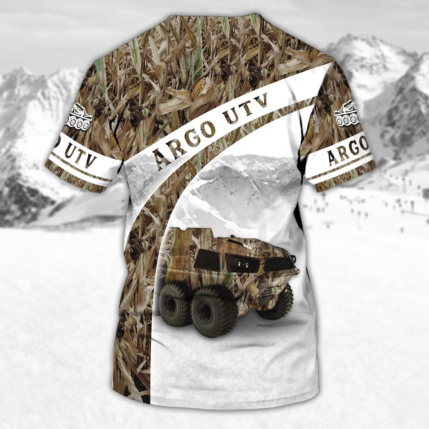 CAMO SNOWMOBILE - Personalized Name 3D T Shirt - CV98