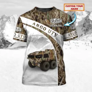 CAMO SNOWMOBILE - Personalized Name 3D T Shirt - CV98