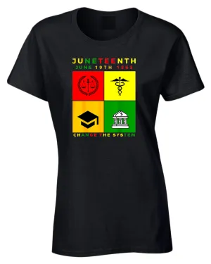 Change the system juneteenth t-shirt