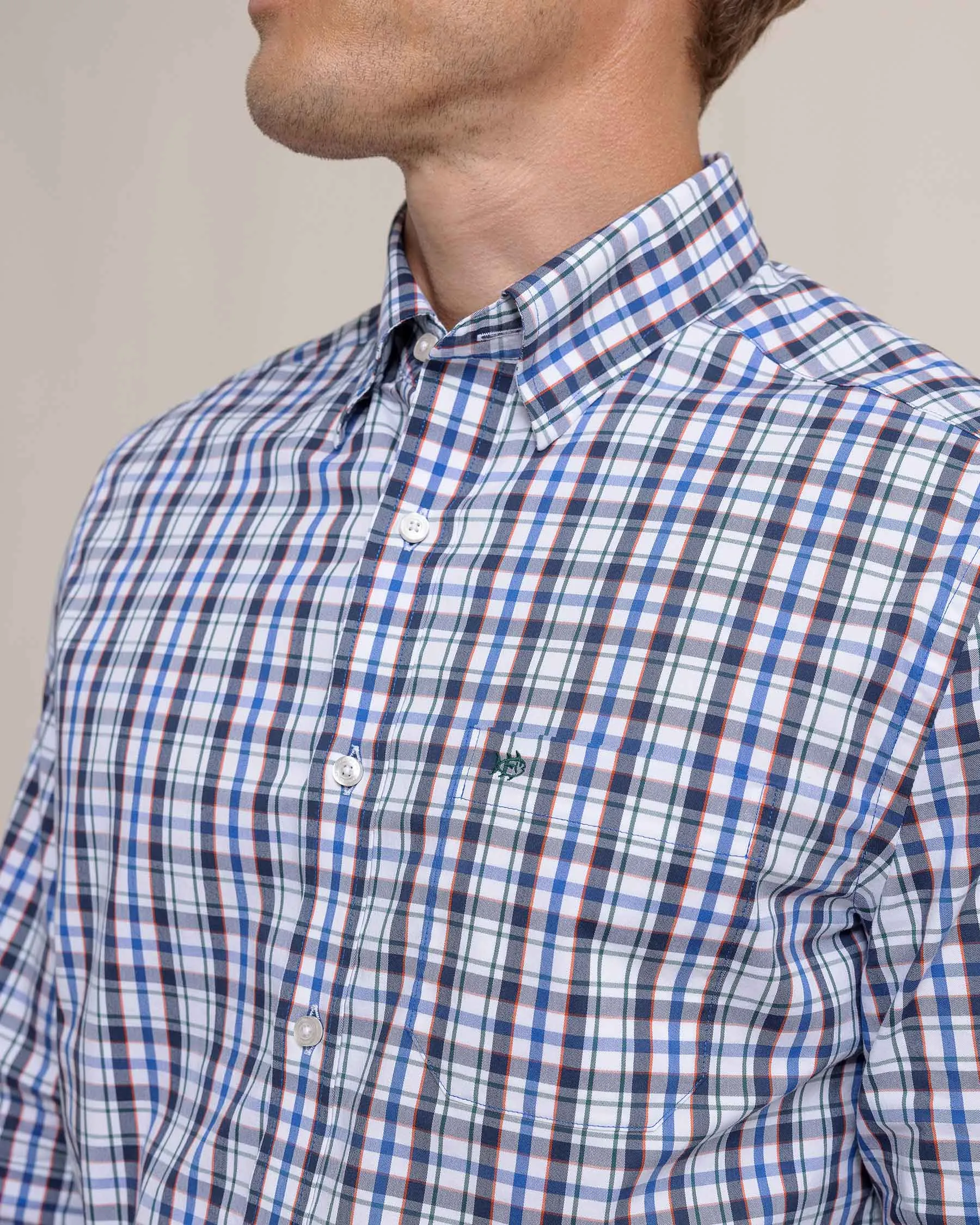 Charleston Master Plaid Long Sleeve Sport Shirt