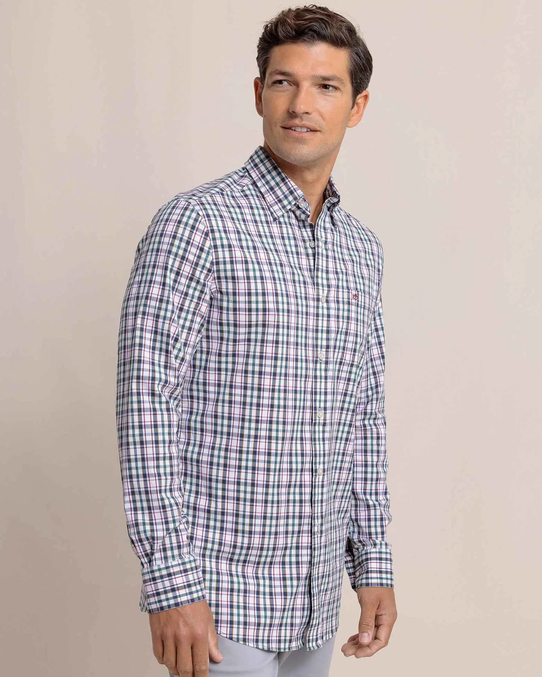 Charleston Master Plaid Long Sleeve Sport Shirt