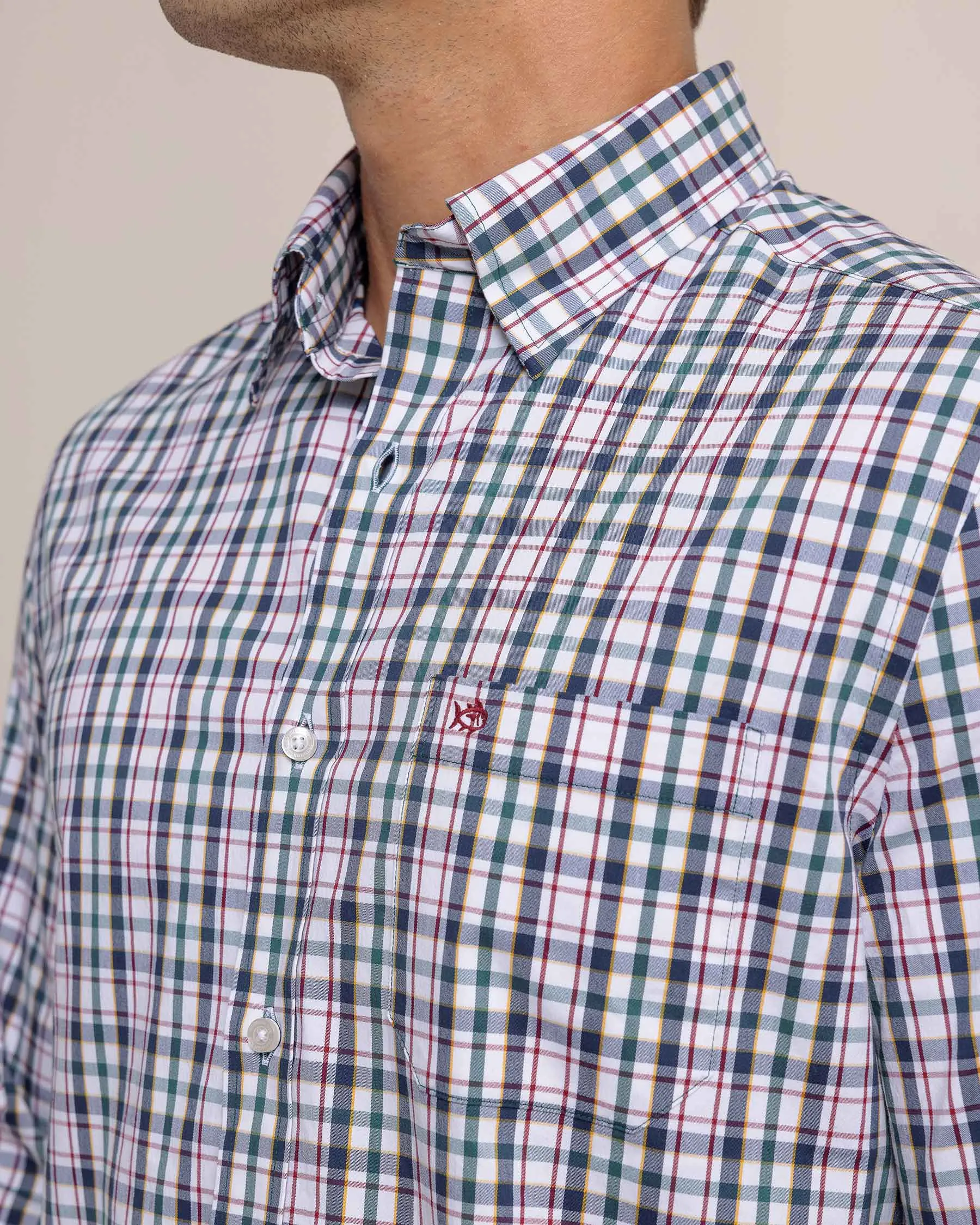 Charleston Master Plaid Long Sleeve Sport Shirt
