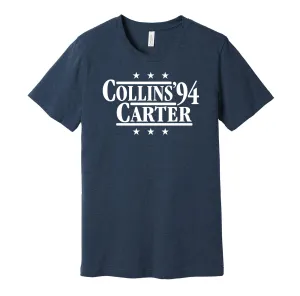 Collins & Carter '94 - Pennsylvania Football Political Campaign Parody T-Shirt - Hyper Than Hype Shirts