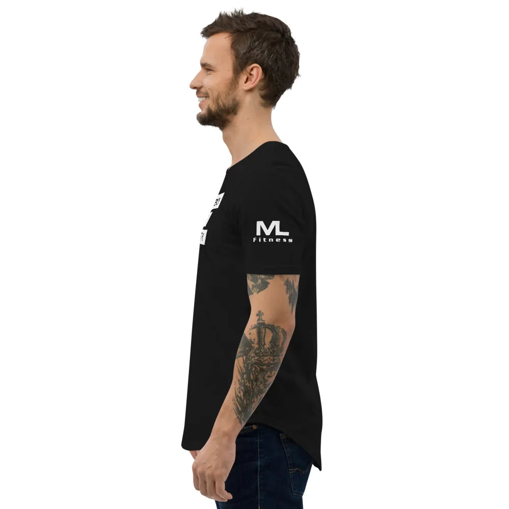 CONSISTENCY OVER INTENSITY Men's Curved Hem T-Shirt