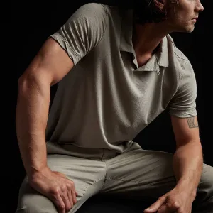 Cotton Linen Polo - Silt