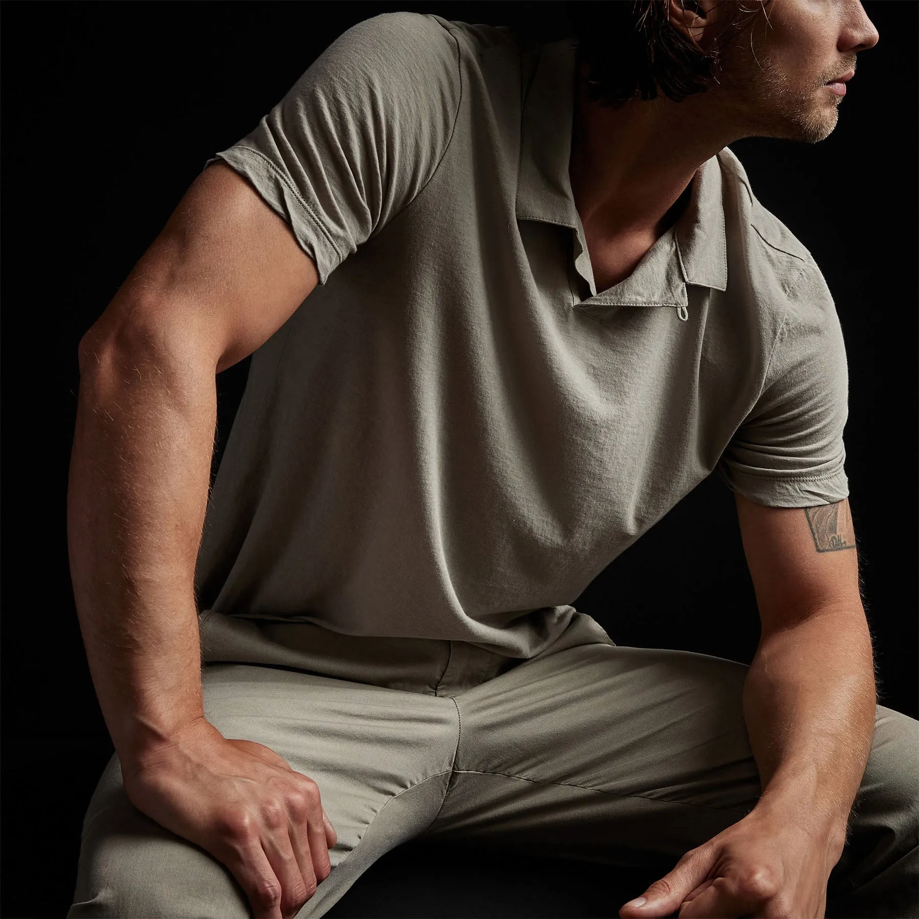 Cotton Linen Polo - Silt