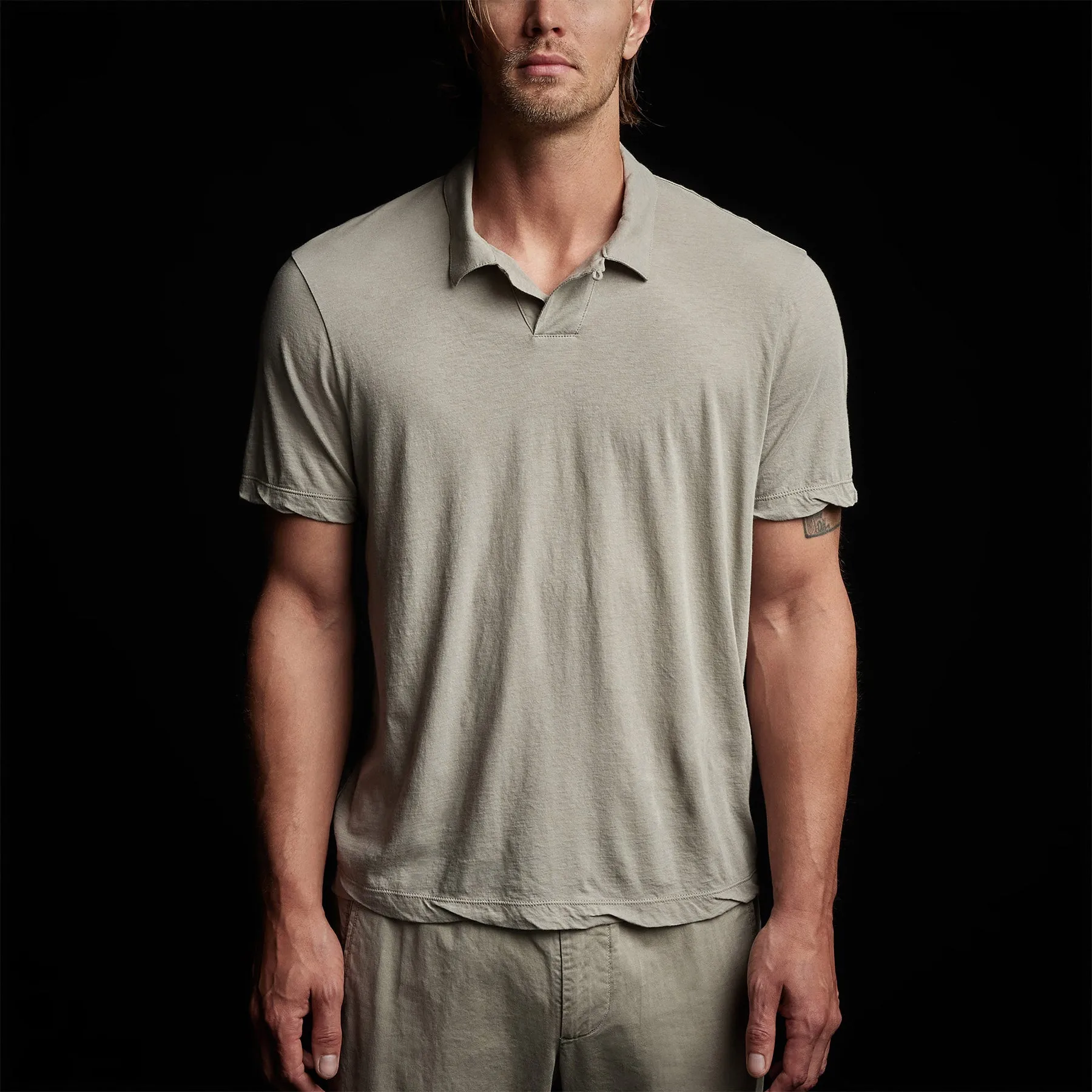 Cotton Linen Polo - Silt