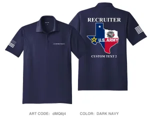 CUSTOM 4J1A Amarillo Recruiting Station Hi-Tech Performance Men's SS Polo - dMQ6j4