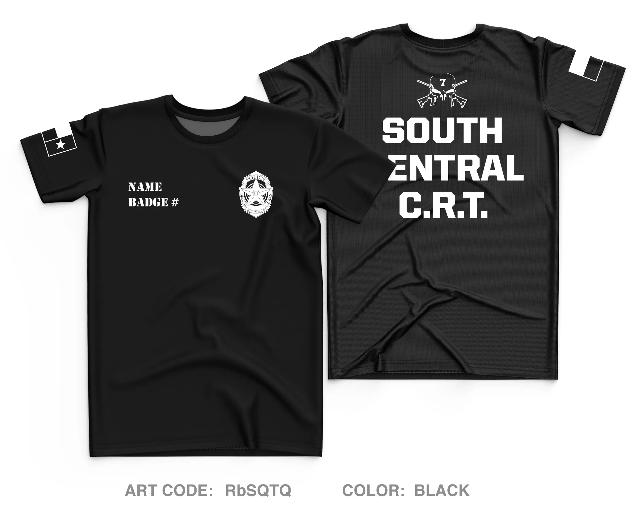 CUSTOM Dallas PD Store 1 Core Men's SS Performance Tee - RbSQTQ