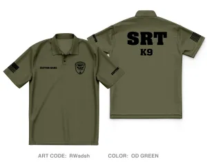 CUSTOM Department Of the army civilian police Core Men's SS Performance Polo - RWsdsh