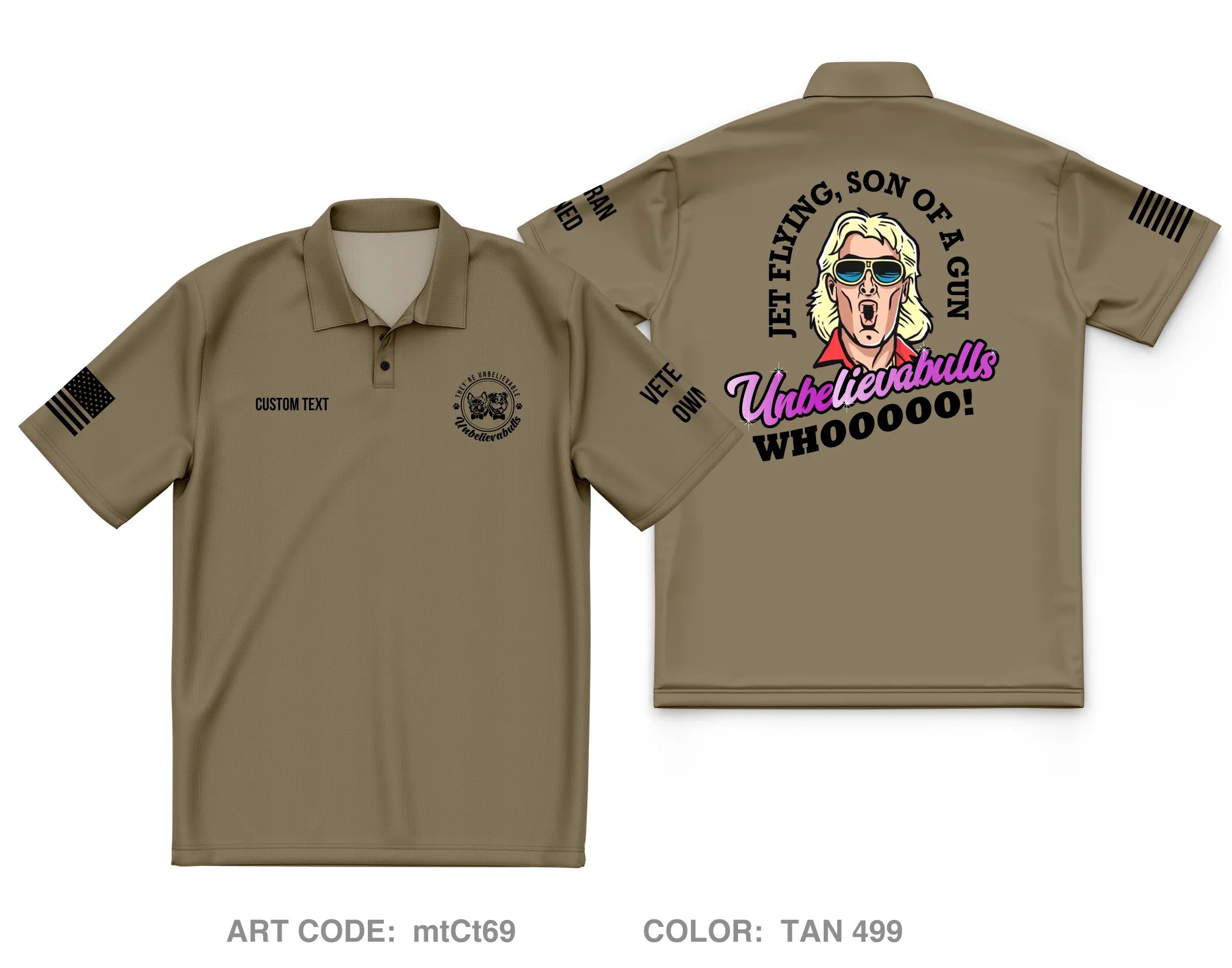 Custom Unbelievabulls Core Men's SS Performance Polo - mtCt69
