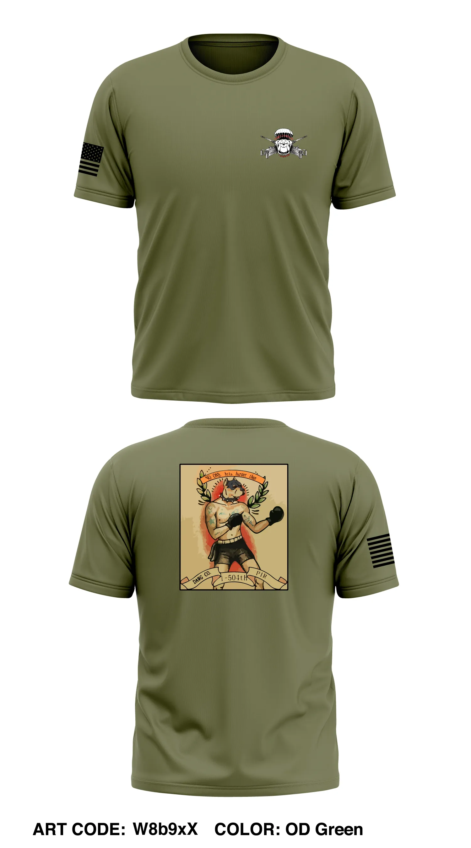 D co, 1 BN, 504th PIR Store 1 Core Men's SS Performance Tee - W8b9xX