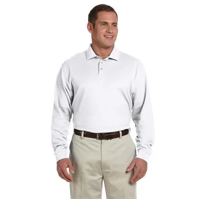 Devon & Jones Men's Pima Pique Long-Sleeve Polo Shirt