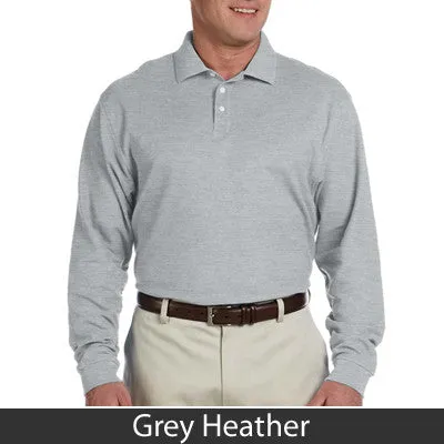 Devon & Jones Men's Pima Pique Long-Sleeve Polo Shirt