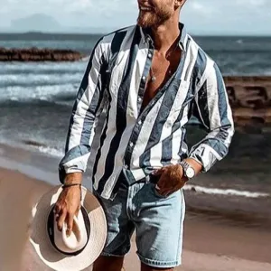 Dimitri – Modern Stripe-Detail Men's Shirt