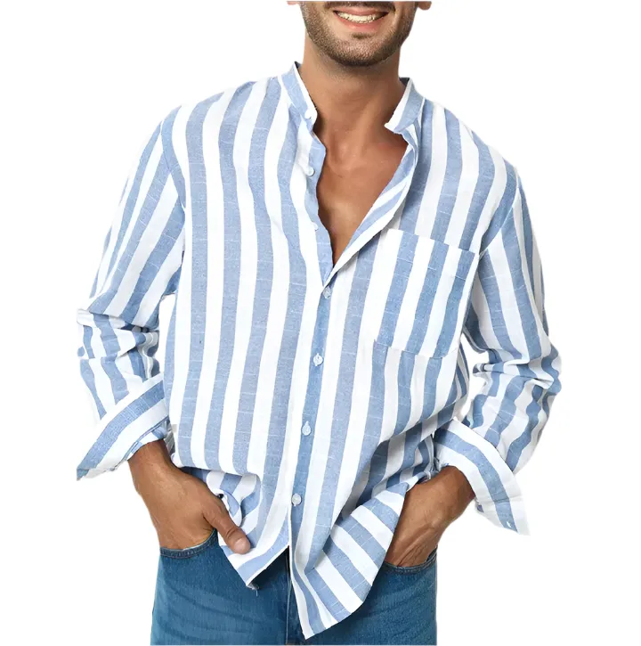 Dimitri – Modern Stripe-Detail Men's Shirt