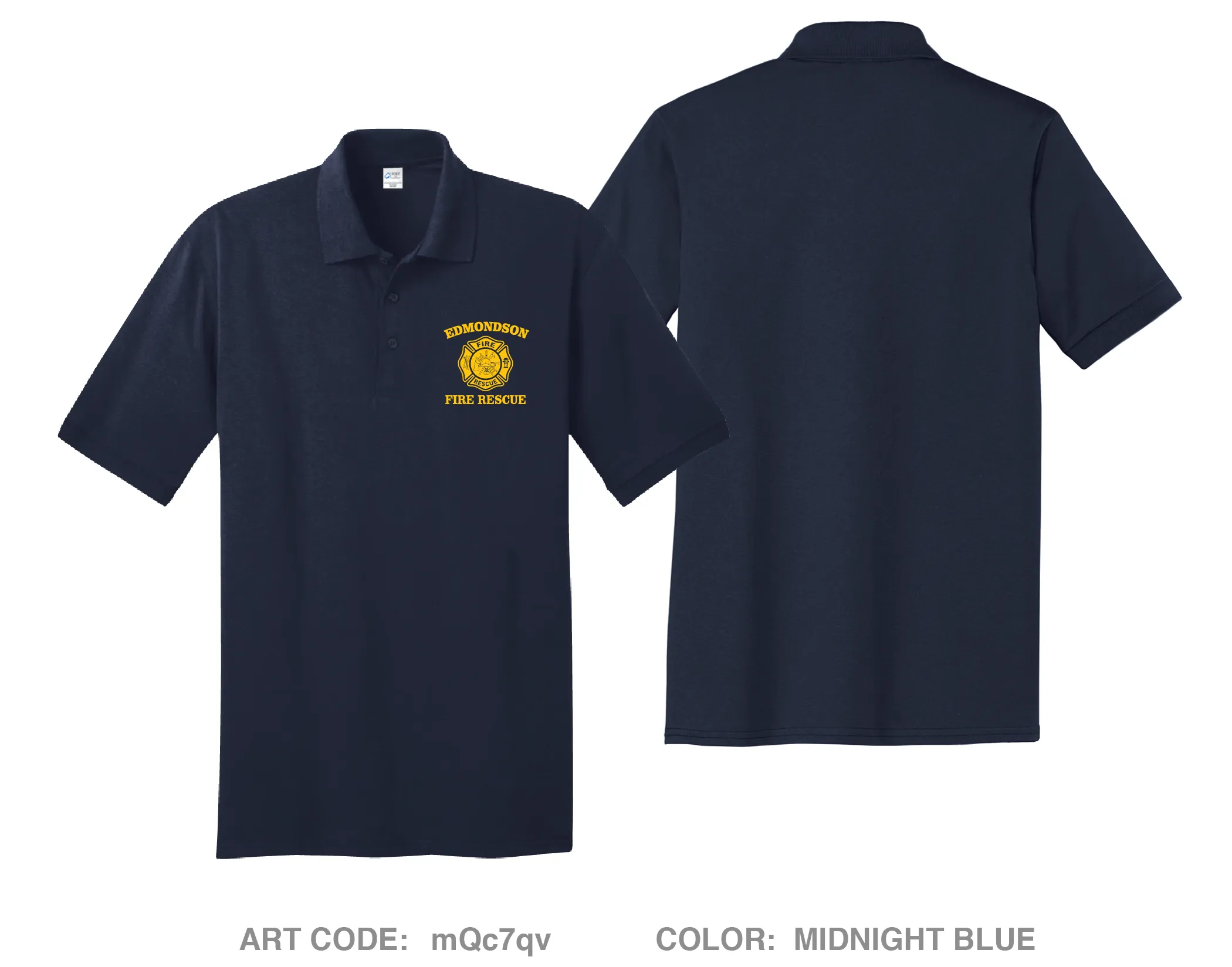 Edmondson Fire Department Fundraising Collection Hi-Tech Performance Men's SS Polo - mQc7qv