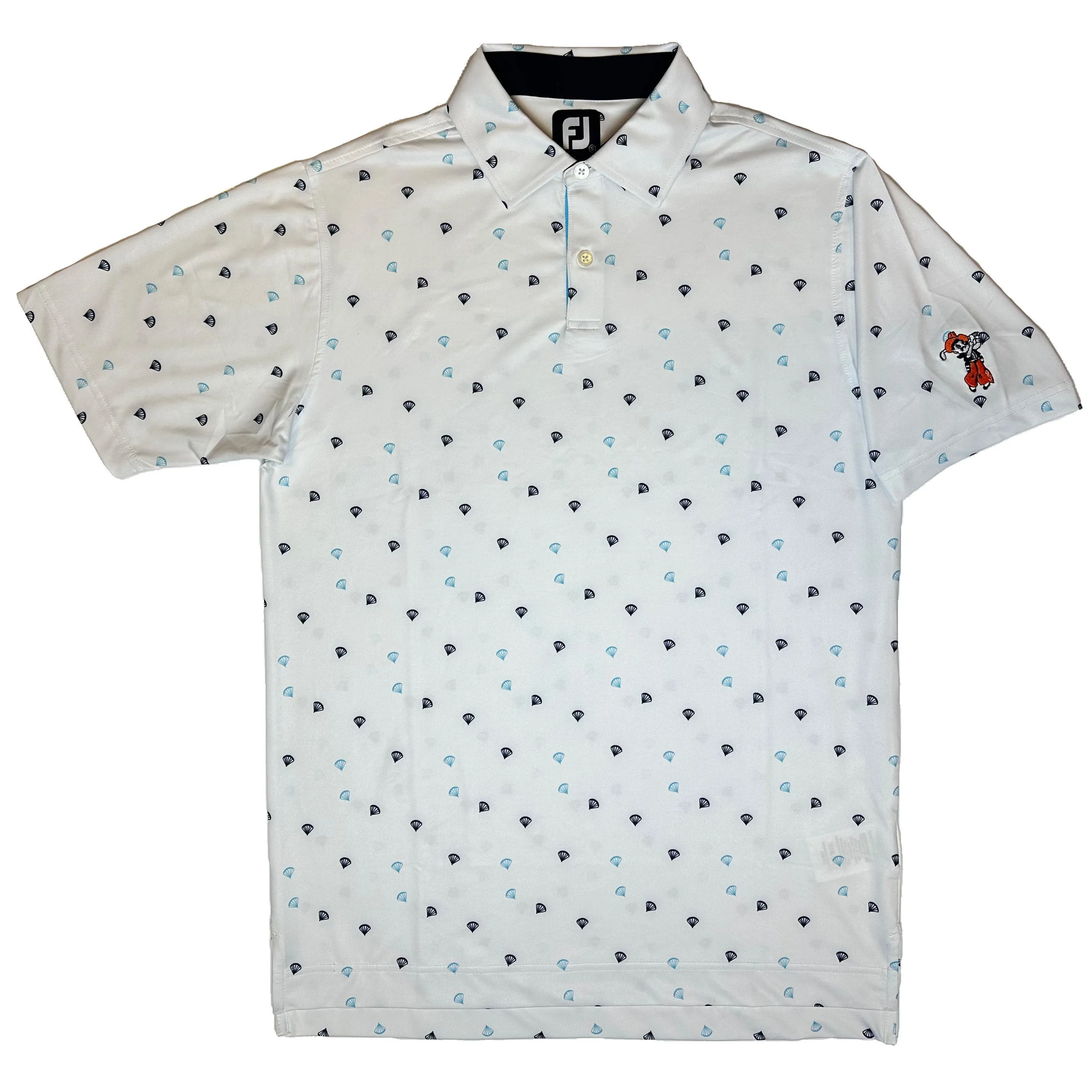 FootJoy Parachute Print Lisle Self Collar Polo